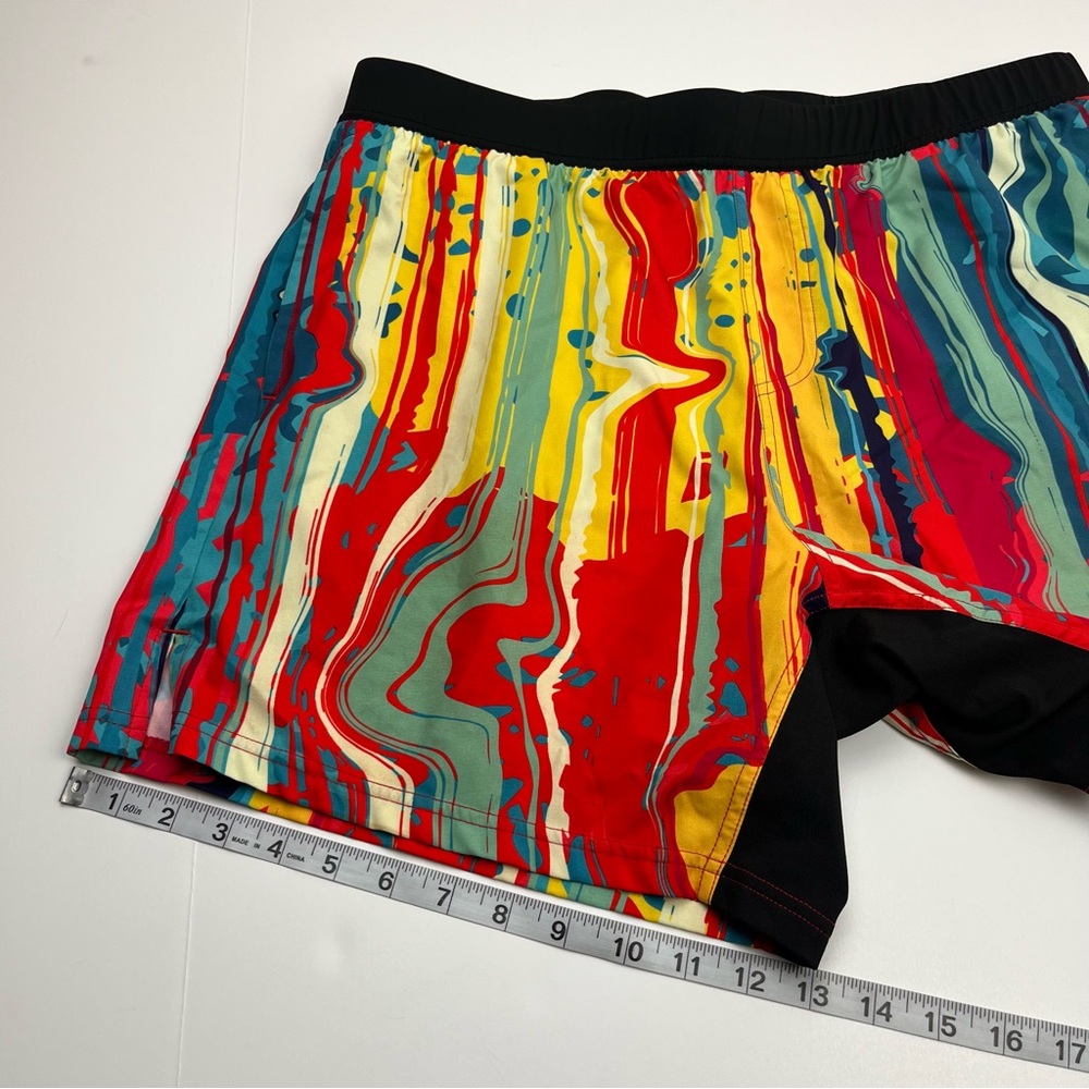 Tachuntfish THF Mens 2XL Active Shorts Aztec Geometric Workout Exercise Colorful - Picture 6 of 12